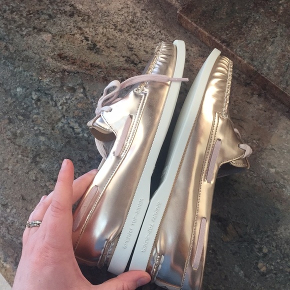 Sperry Top Sider Metallic Boat Shoes G04 - Picture 5 of 6